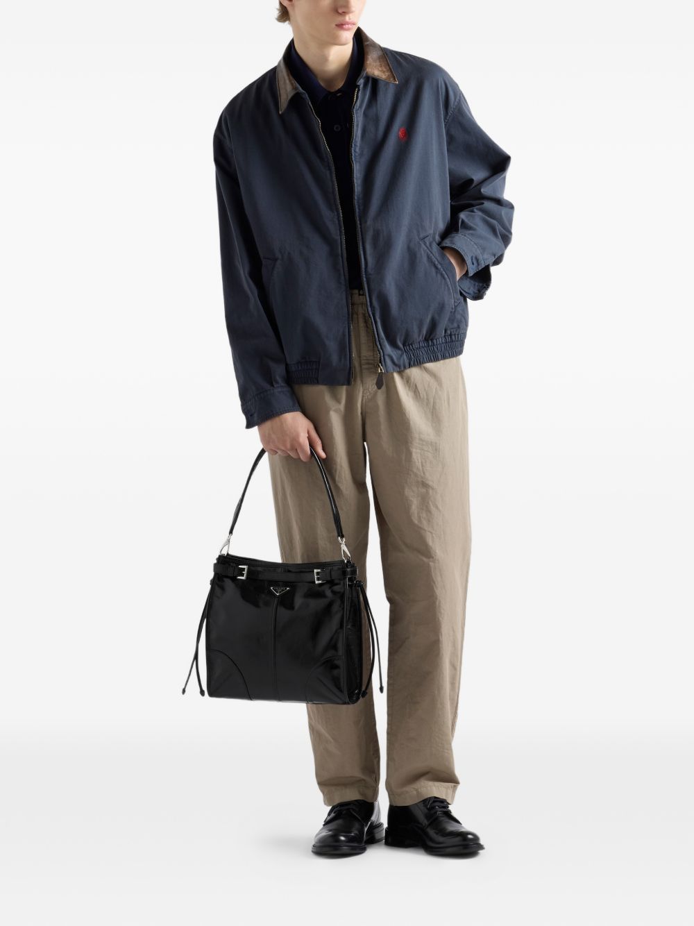 Prada Men Leather Crossbody Bag PRADA