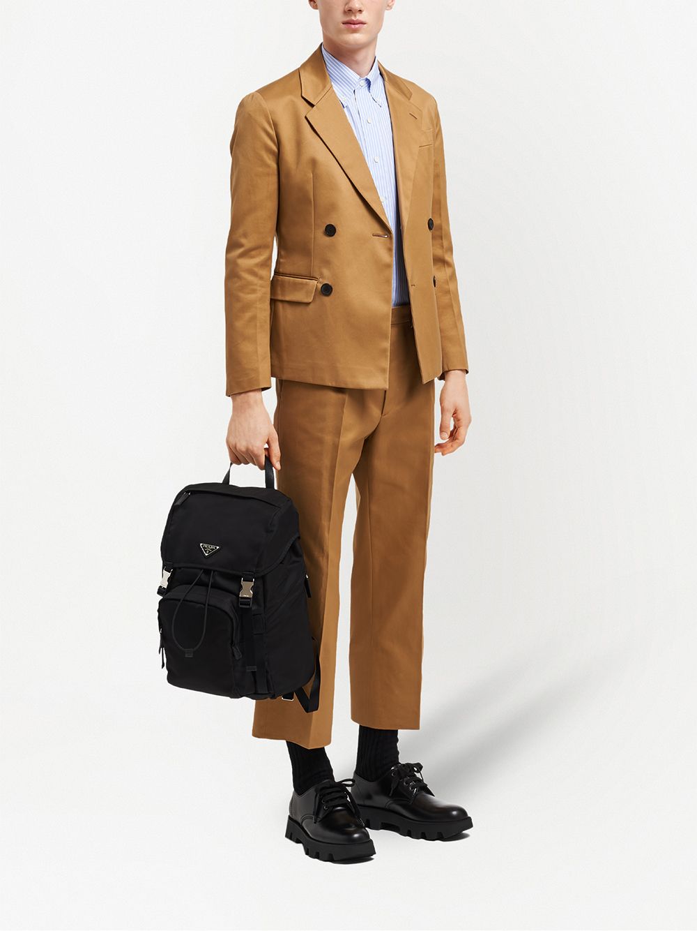 Prada Men Re-Nylon Amd Saffiano Backpack PRADA