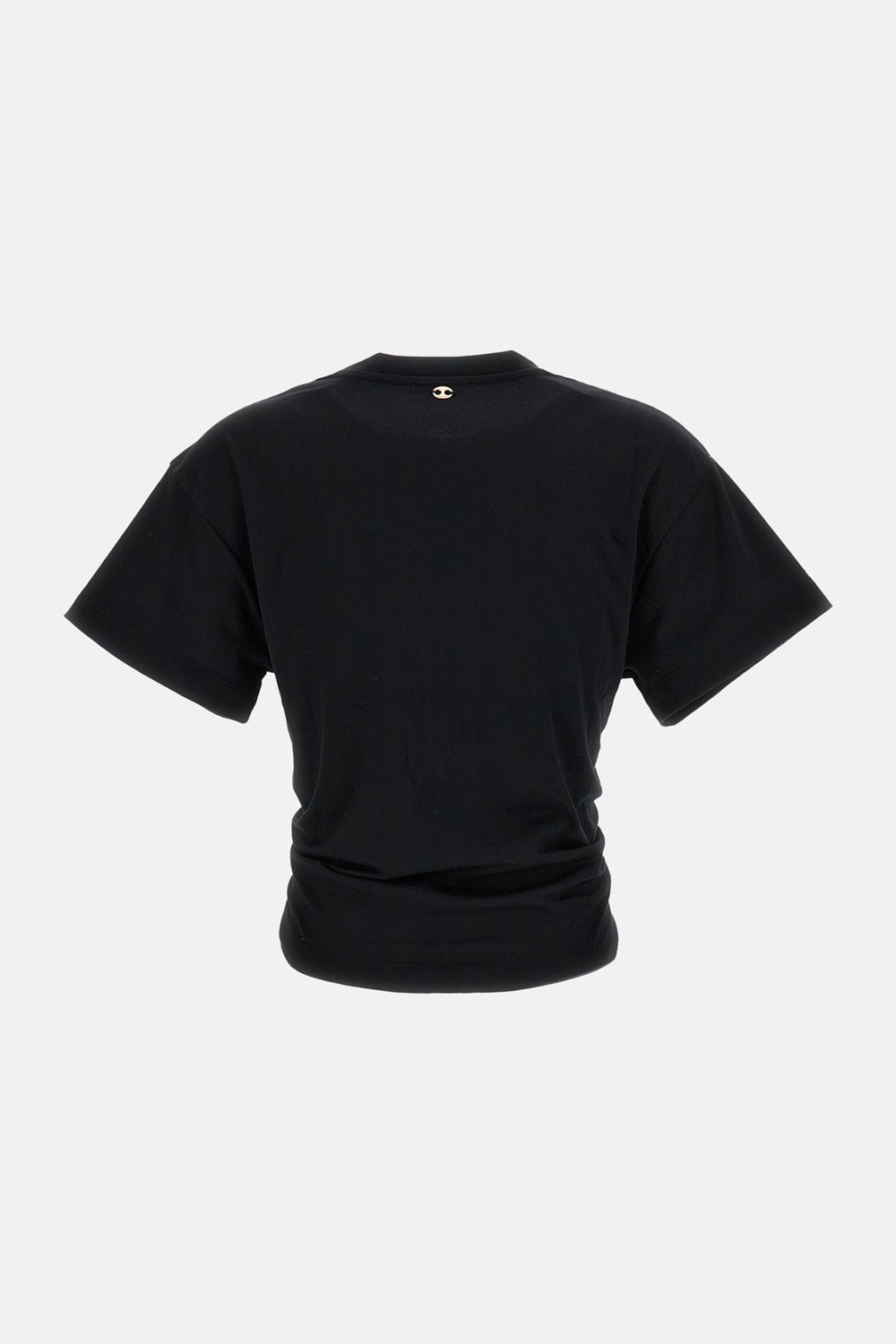 Rabanne Women Black T-Shirt With Piercing PACO RABANNE