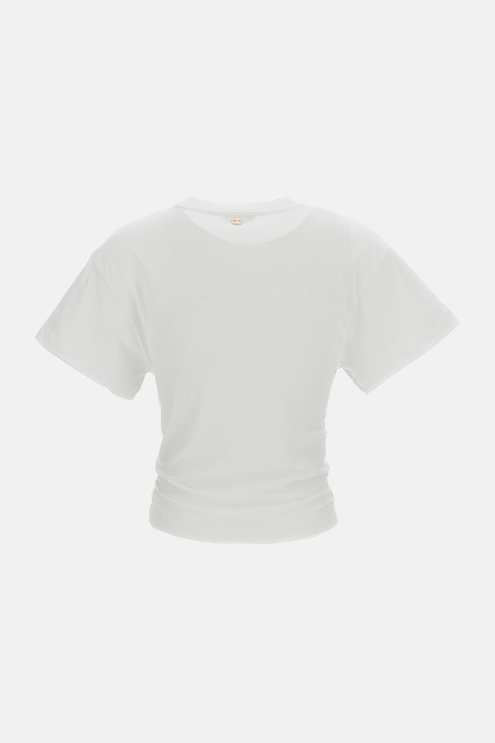 Rabanne Women Withe T-Shirt With Piercing PACO RABANNE