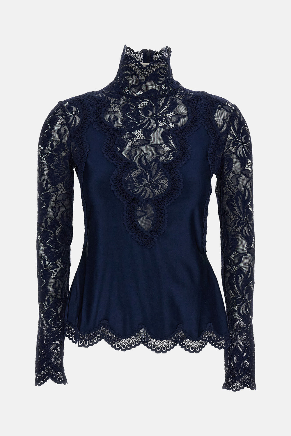 Rabanne Women Long Sleeved Lace Top PACO RABANNE