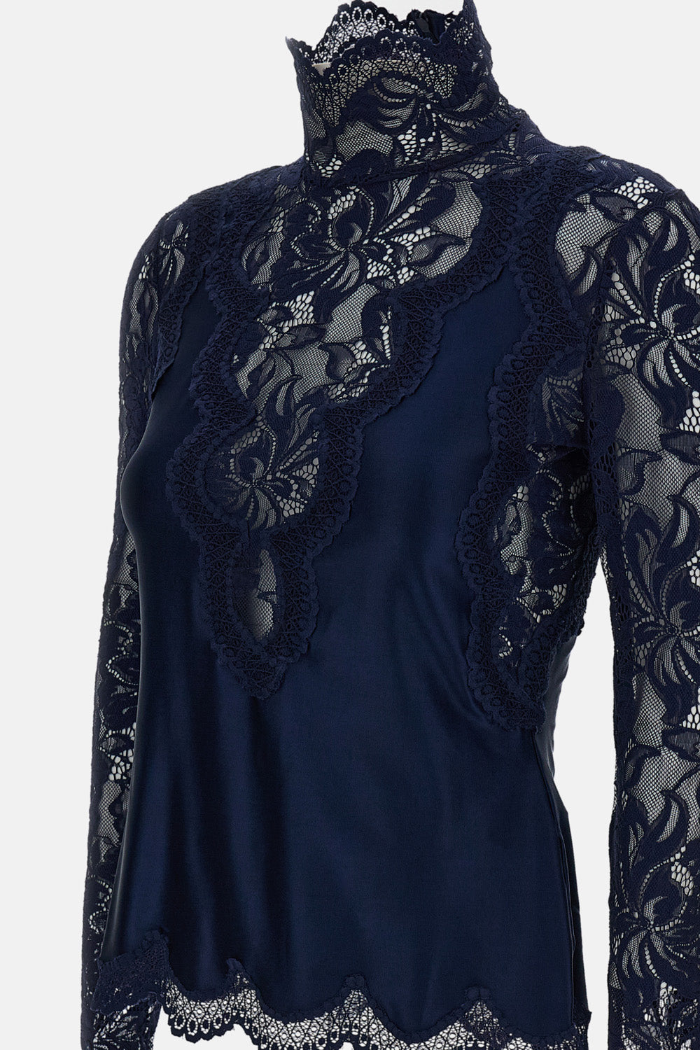 Rabanne Women Long Sleeved Lace Top PACO RABANNE