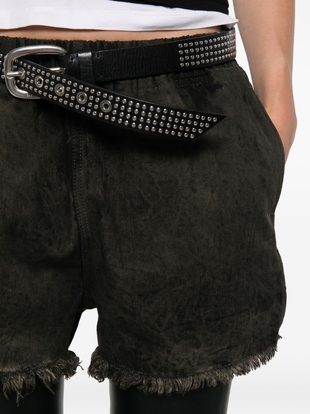 Rick Owens Women Denim Cotton Shorts RICK OWENS
