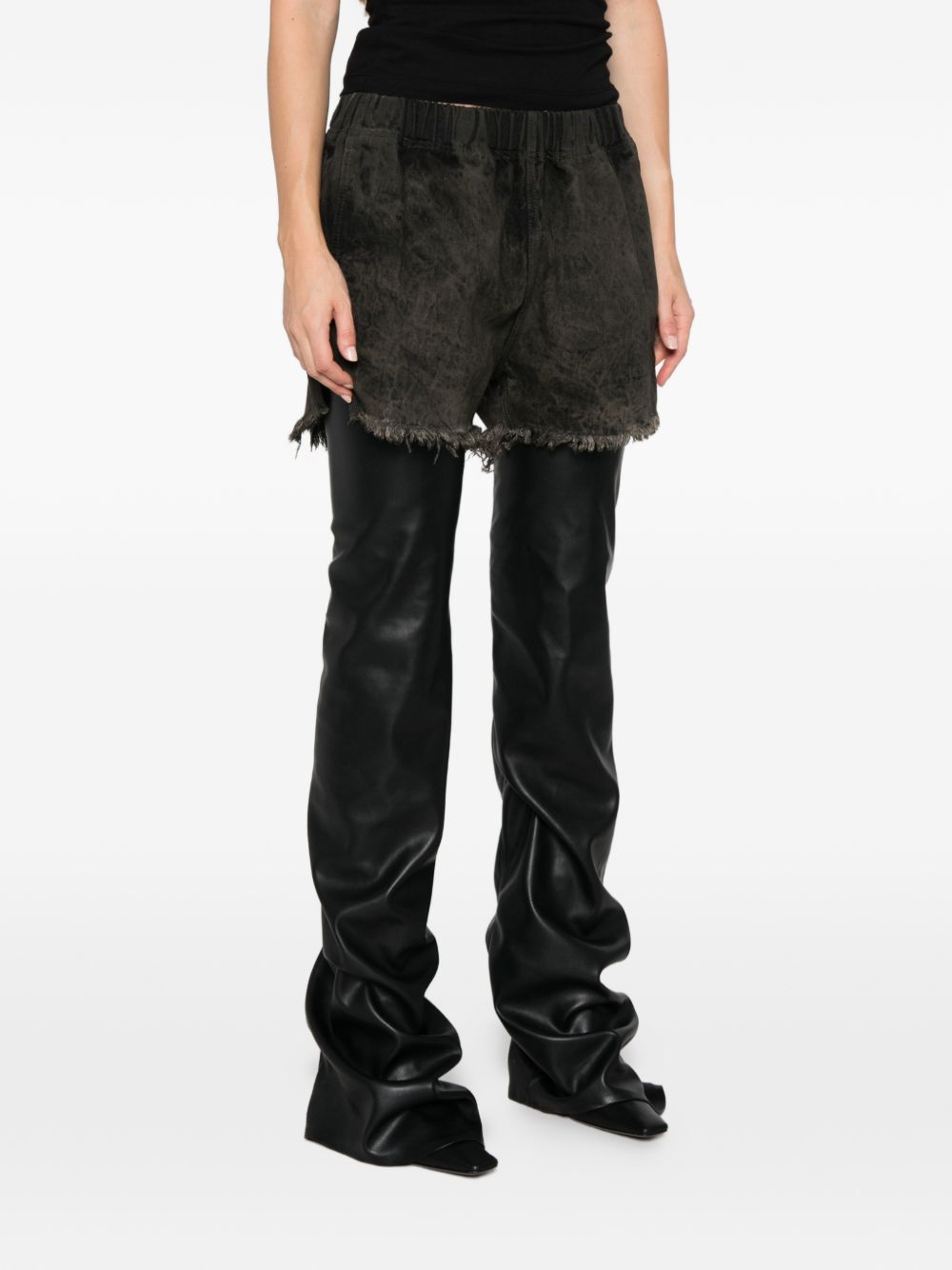 Rick Owens Women Denim Cotton Shorts RICK OWENS