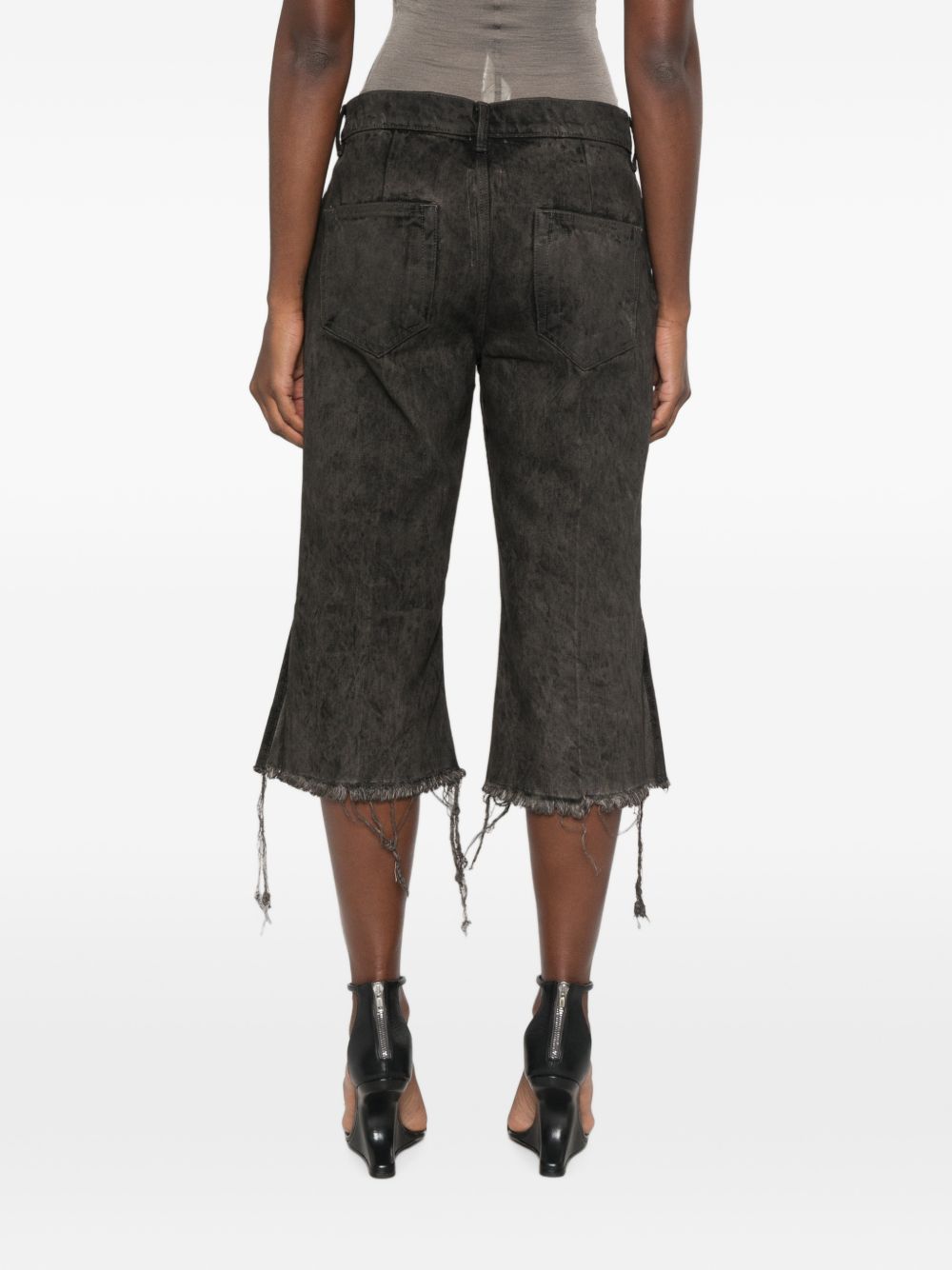 Rick Owens Women Denim Slim Bermuda Shorts RICK OWENS