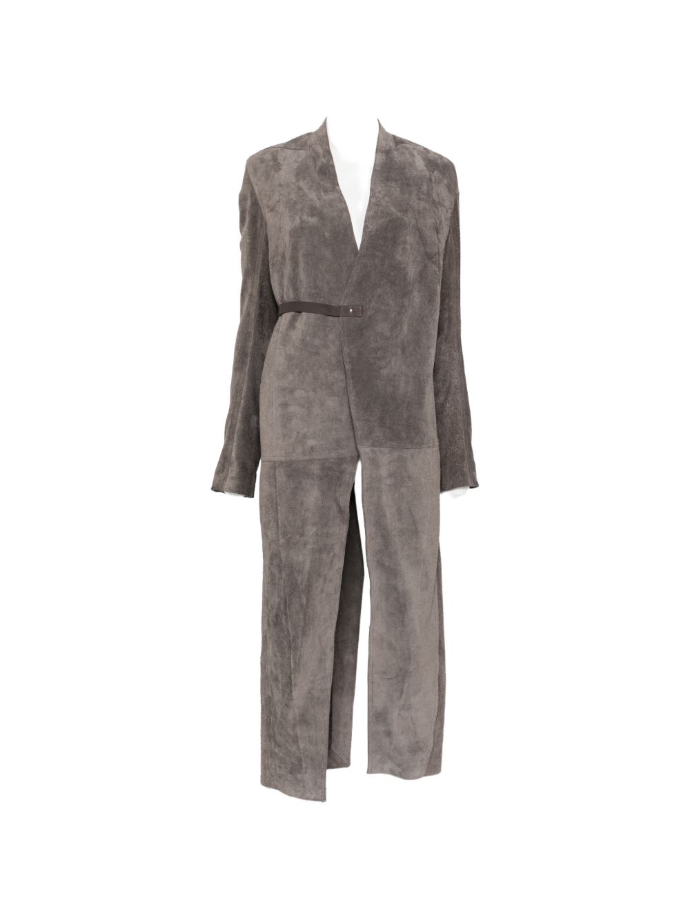 Rick Owens Women Leather Long Coat RICK OWENS