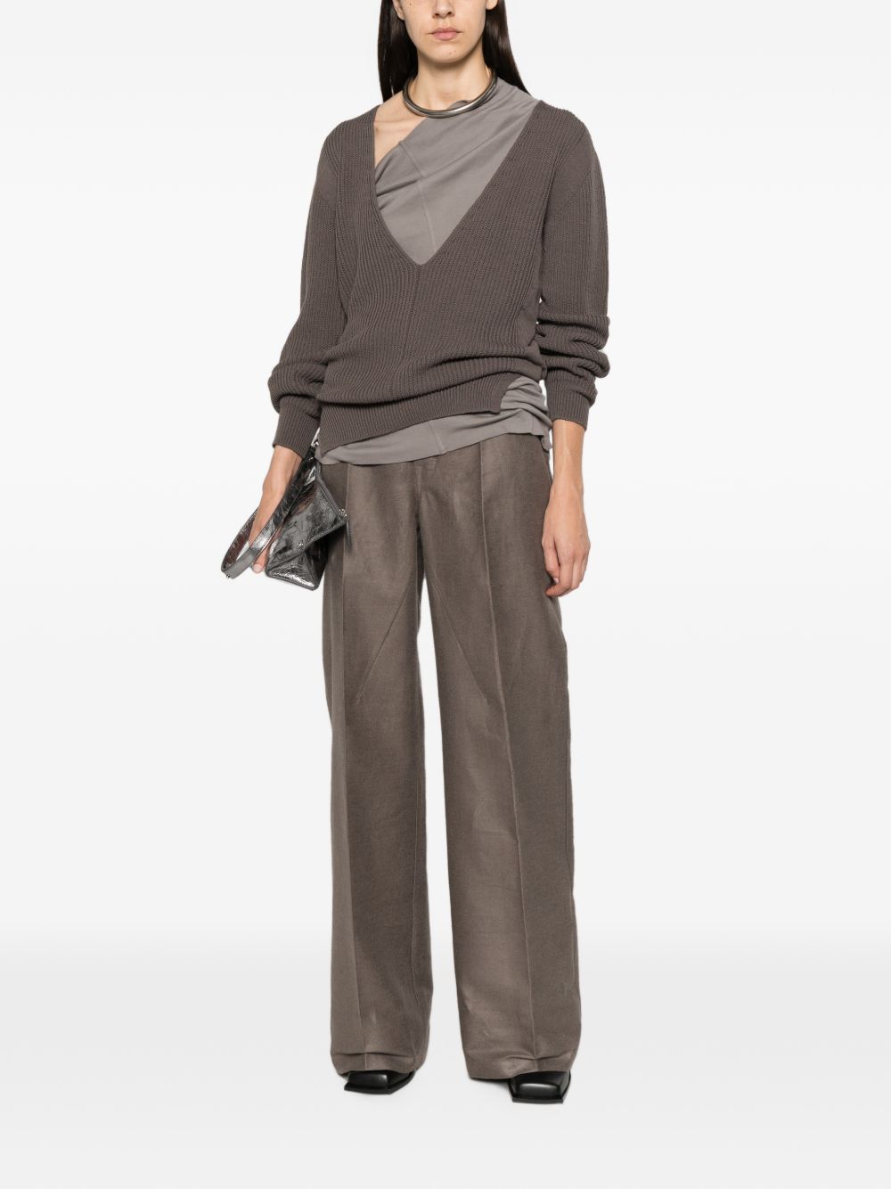 Rick Owens Women Wool V-Necked Sweater RICK OWENS