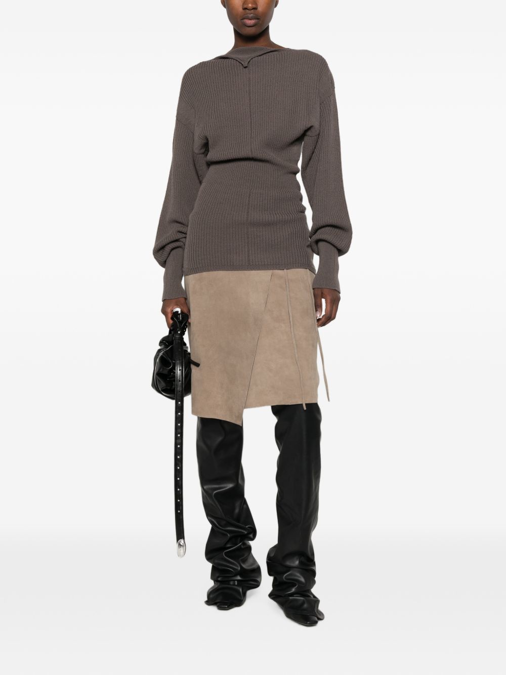 Rick Owens Women Wool V-Necked Sweater RICK OWENS