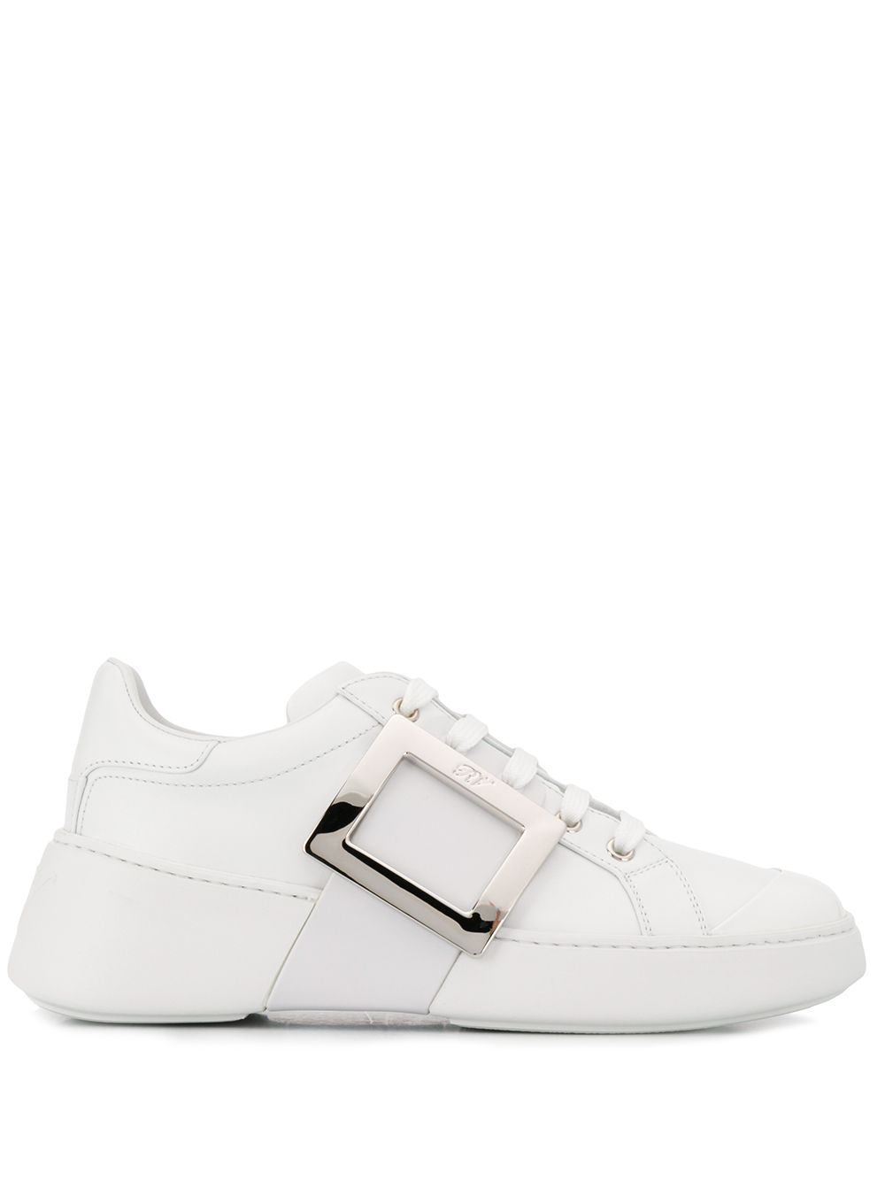 Roger Vivier Women Viv Skate Leather Sneakers ROGER VIVIER