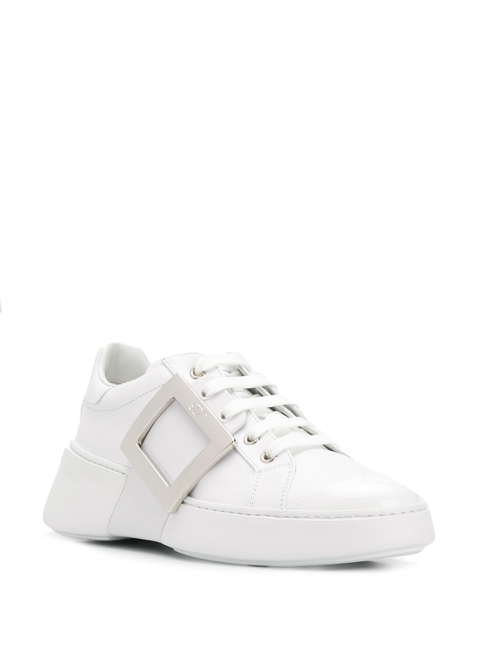 Roger Vivier Women Viv Skate Leather Sneakers ROGER VIVIER