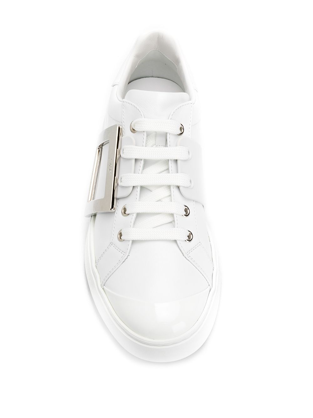 Roger Vivier Women Viv Skate Leather Sneakers ROGER VIVIER