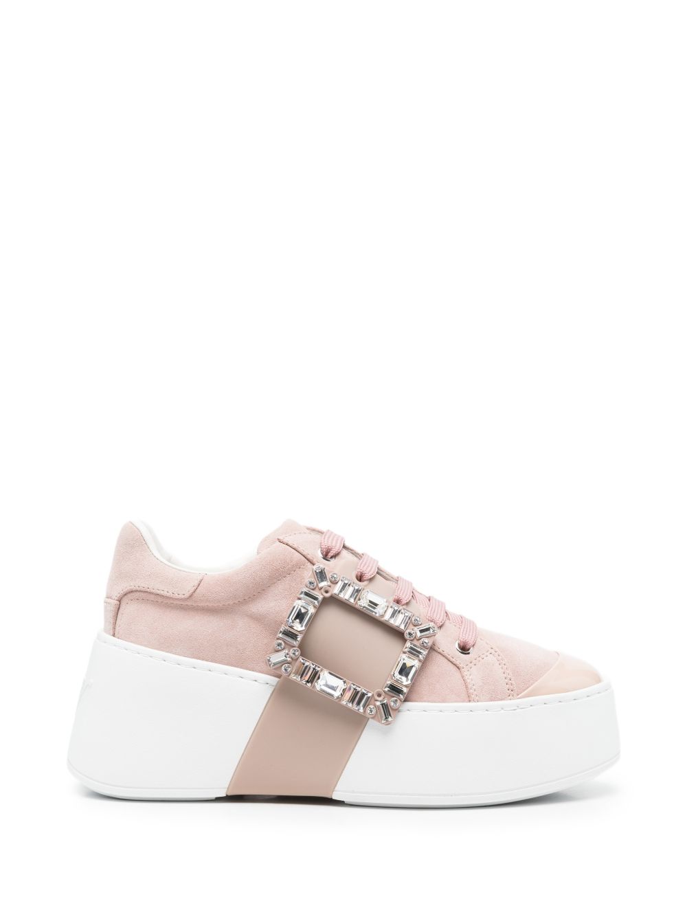 Roger Vivier Women Viv Skate High Strass Leather Sneakers ROGER VIVIER