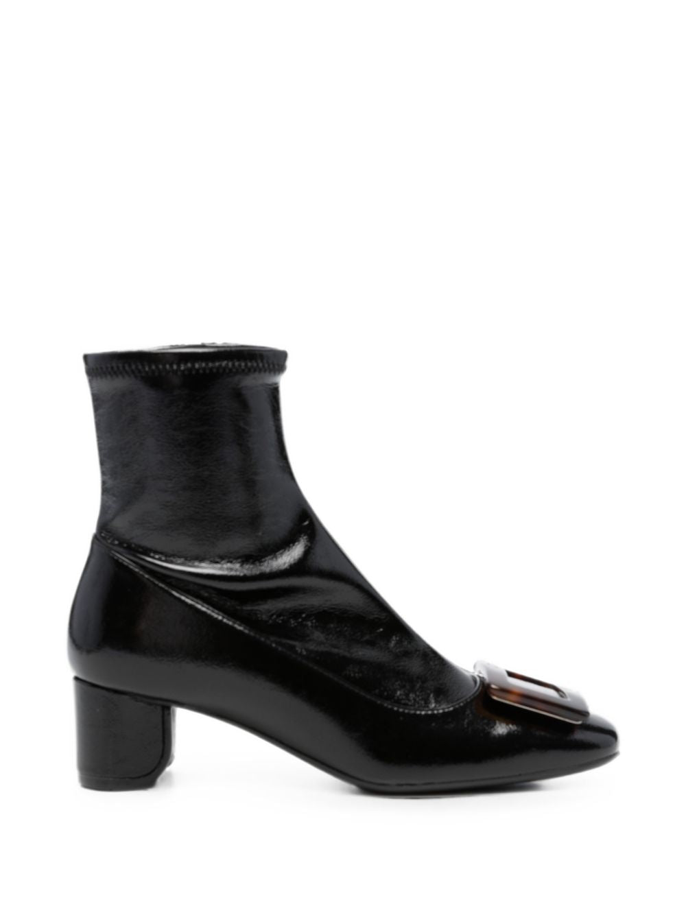 Roger Vivier Women Roundy Turtle Leather Boots ROGER VIVIER