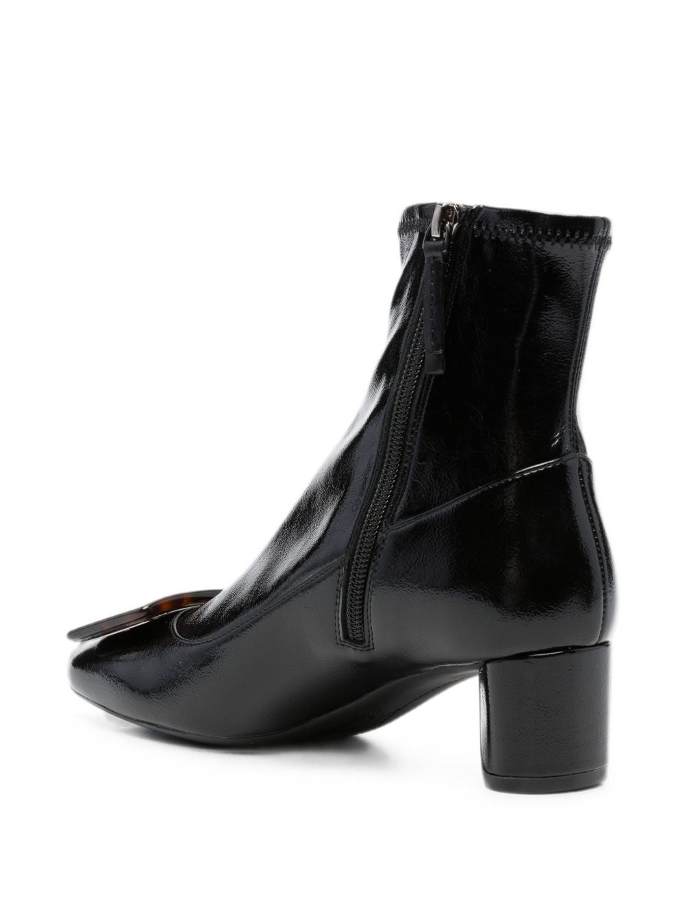 Roger Vivier Women Roundy Turtle Leather Boots ROGER VIVIER