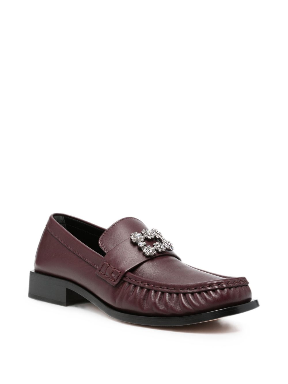 Roger Vivier Women Viv Moc Strass Leather Loafers ROGER VIVIER