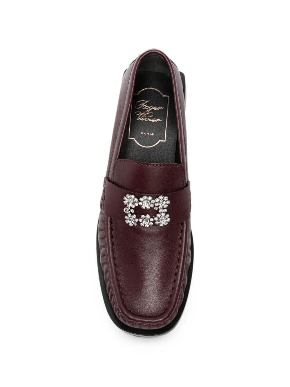 Roger Vivier Women Viv Moc Strass Leather Loafers ROGER VIVIER