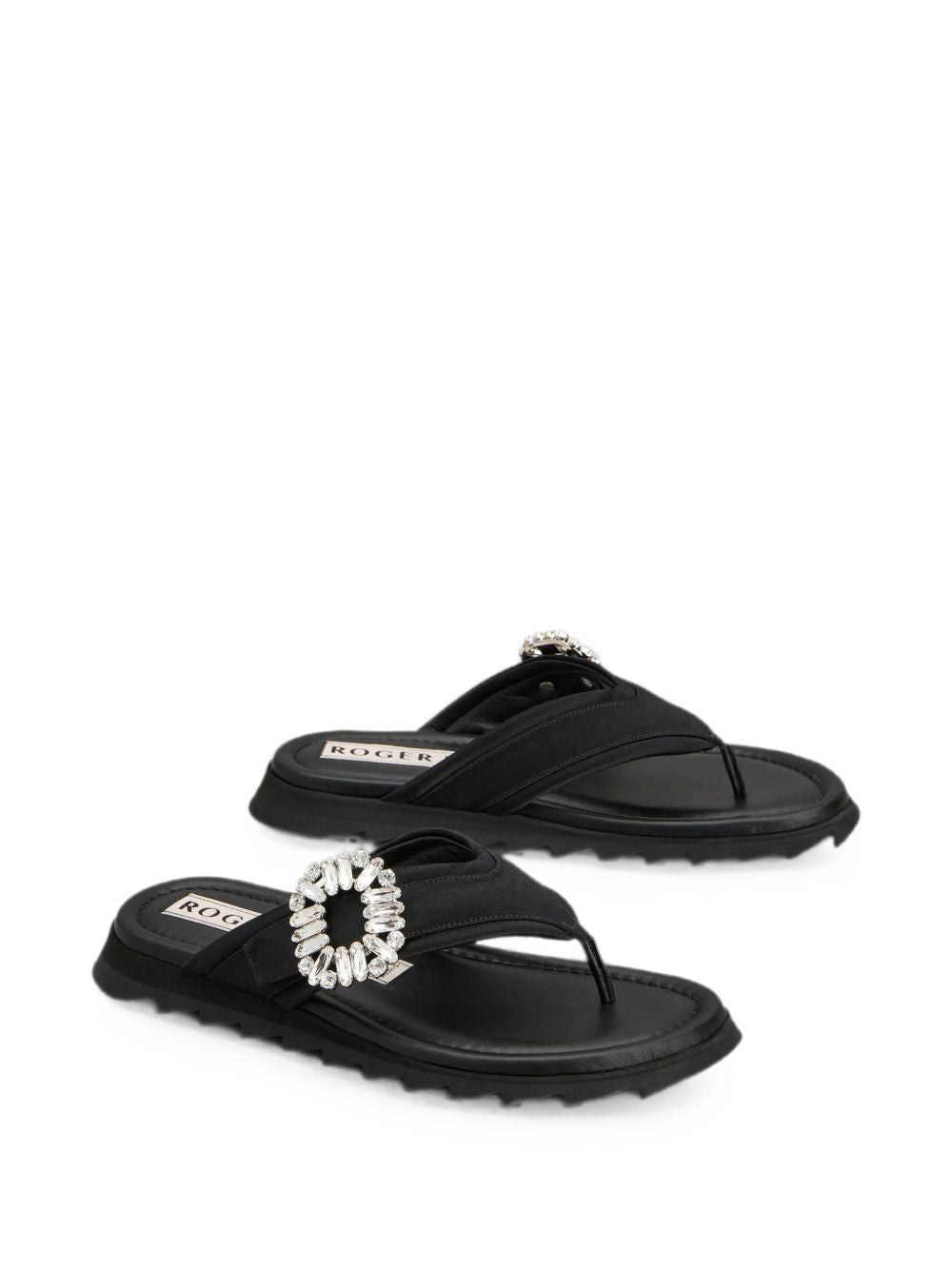 Roger Vivier Women Slidy Flip Satin Thong Sandals ROGER VIVIER