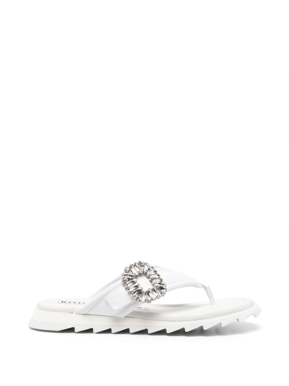 Roger Vivier Women Slidy Flip Leather Thong Sandals ROGER VIVIER