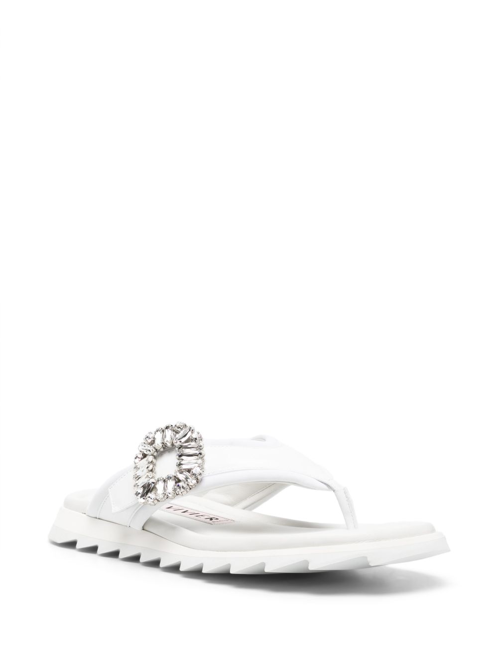 Roger Vivier Women Slidy Flip Leather Thong Sandals ROGER VIVIER
