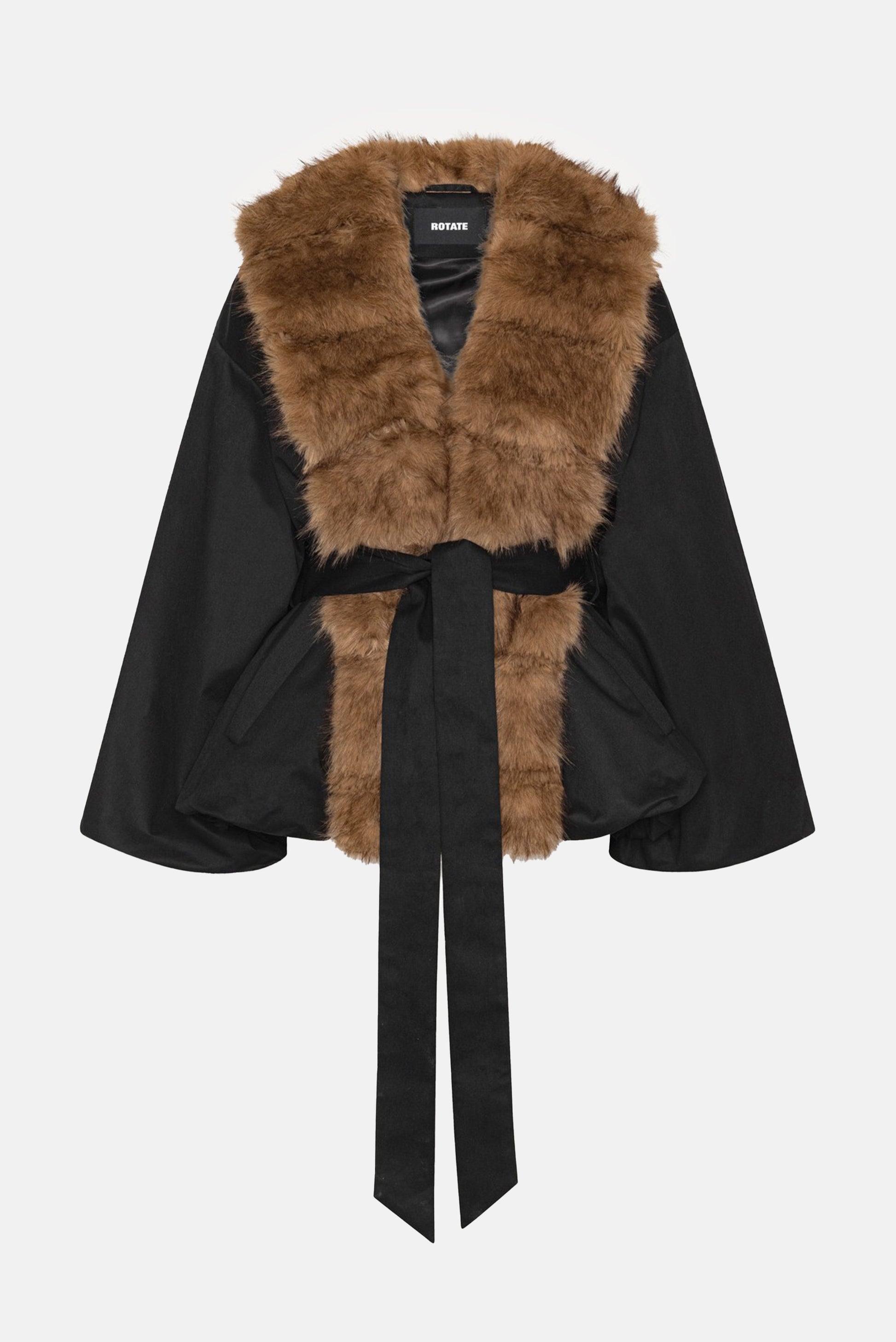Rotate Women Faux Fur Collar Jacket ROTATE