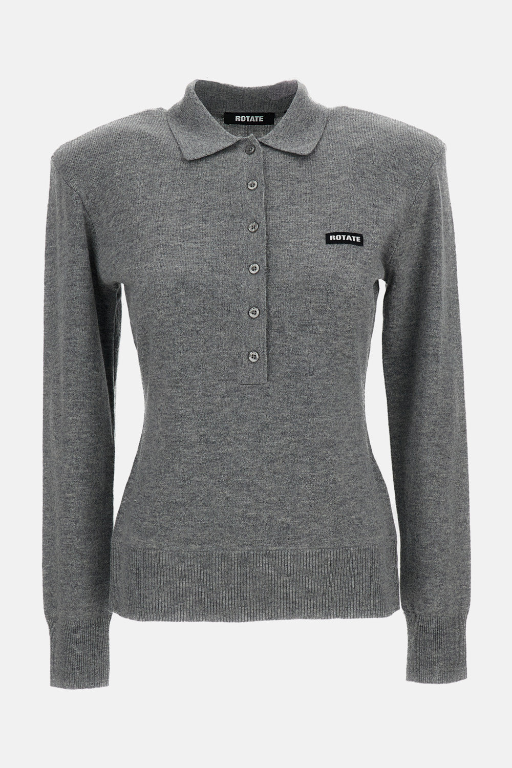 Rotate Women Wool Longleeve Polo ROTATE
