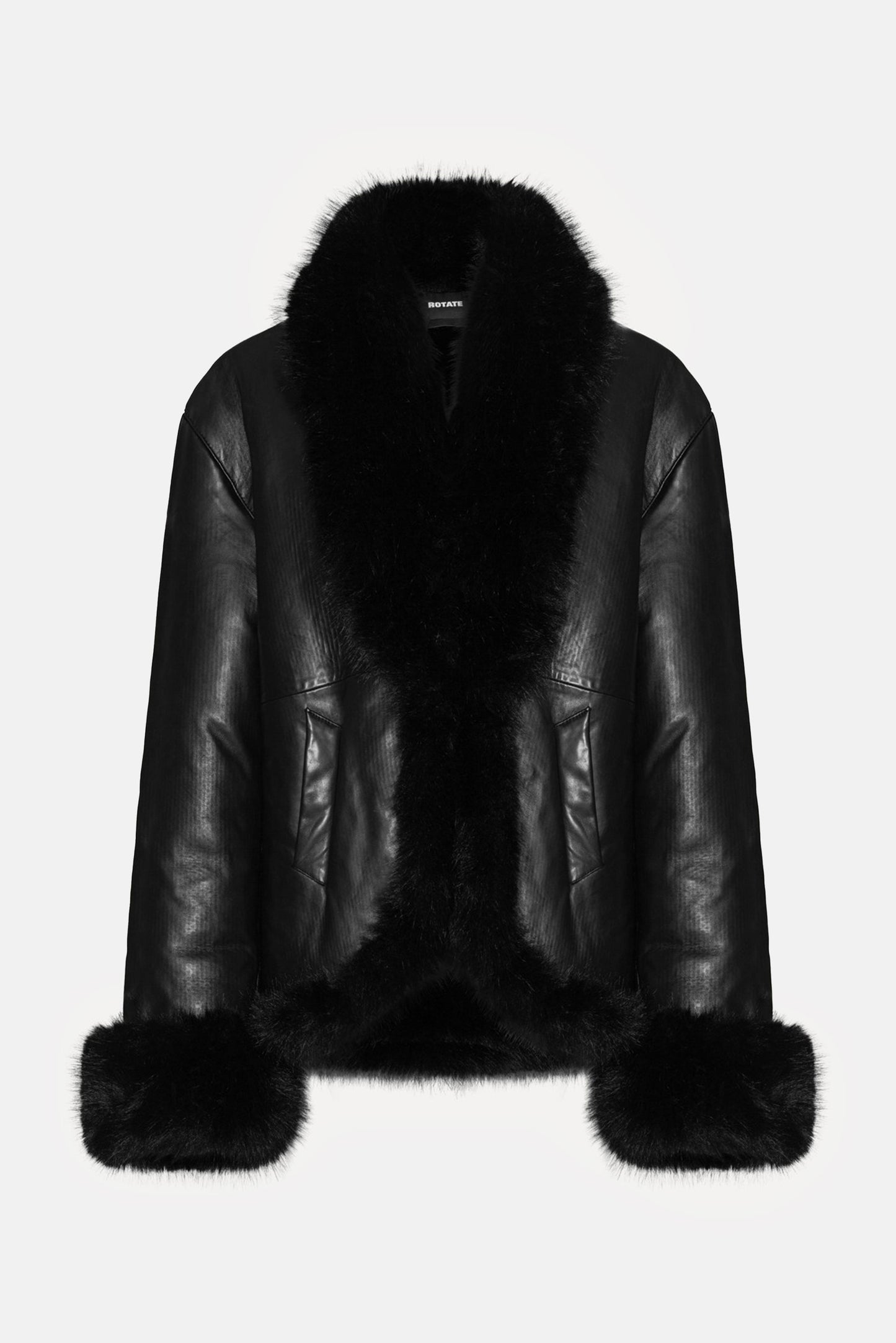 Rotate Women Bonded Leather Jacket ROTATE