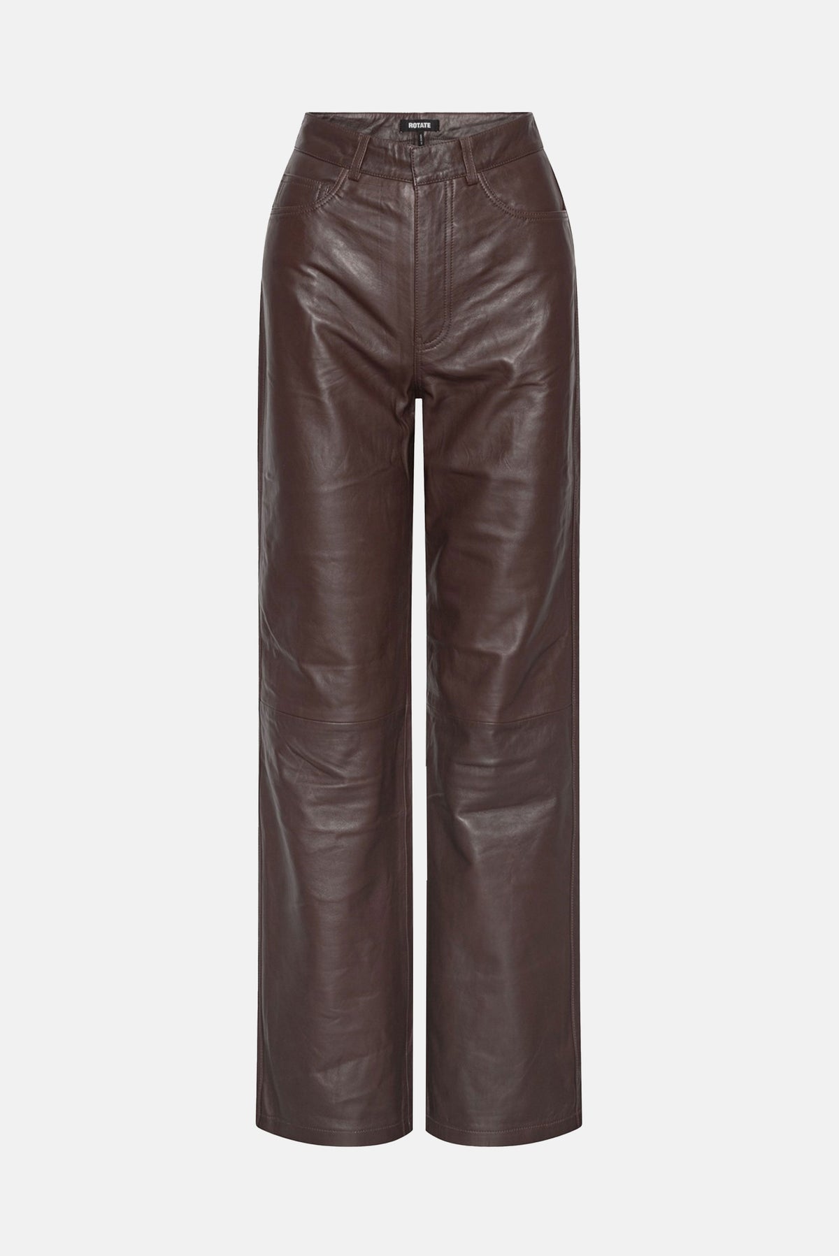 Rotate Women Straight Leather Pants ROTATE