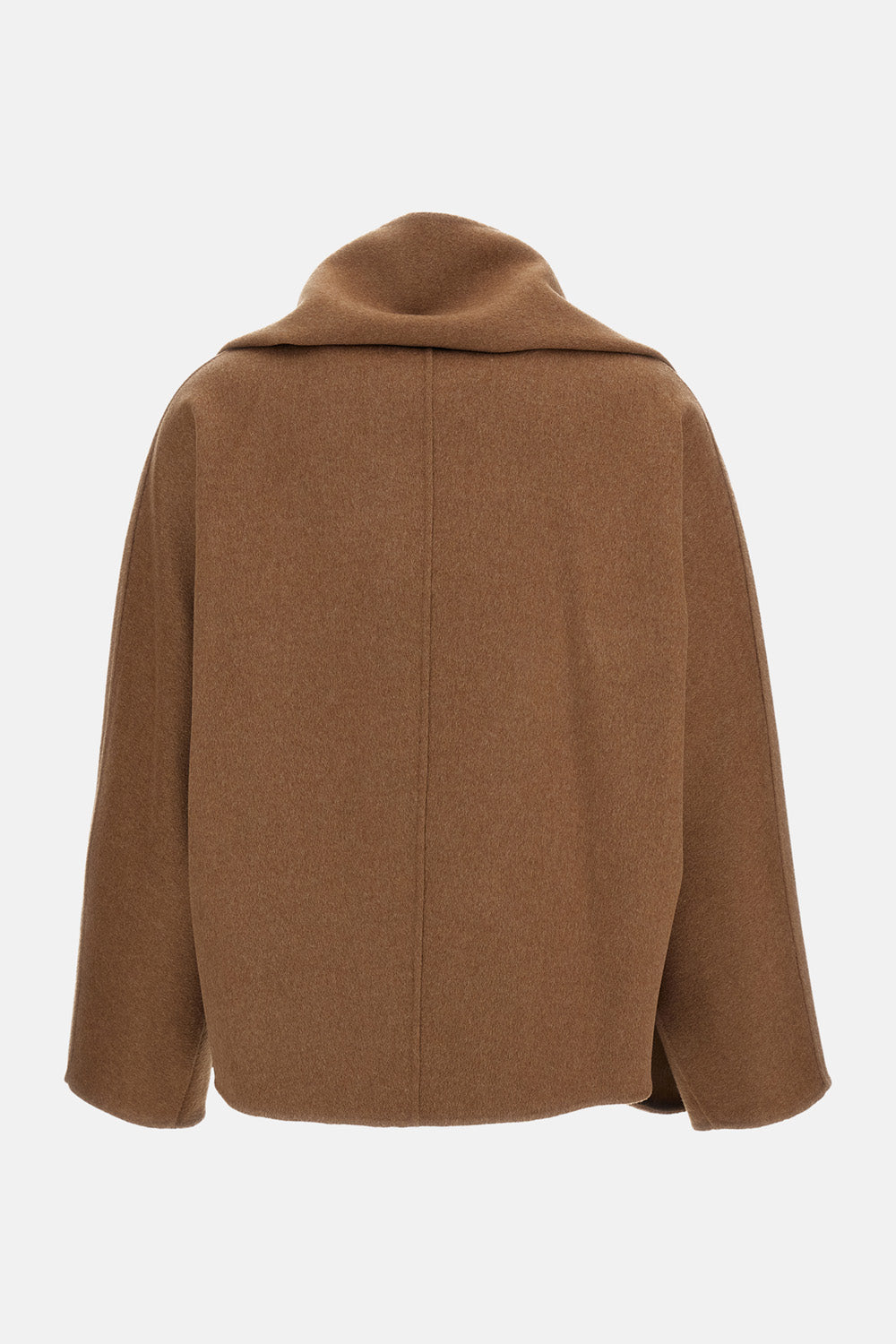 S Max Mara Women Cropped Double Pure Wool Drap Jacket With Scarf S MAX MARA