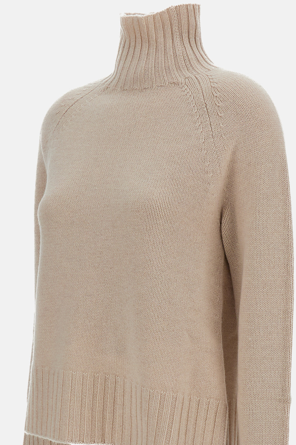S Max Mara Women Boxy Turtleneck Wool And Cashmere Sweater S MAX MARA