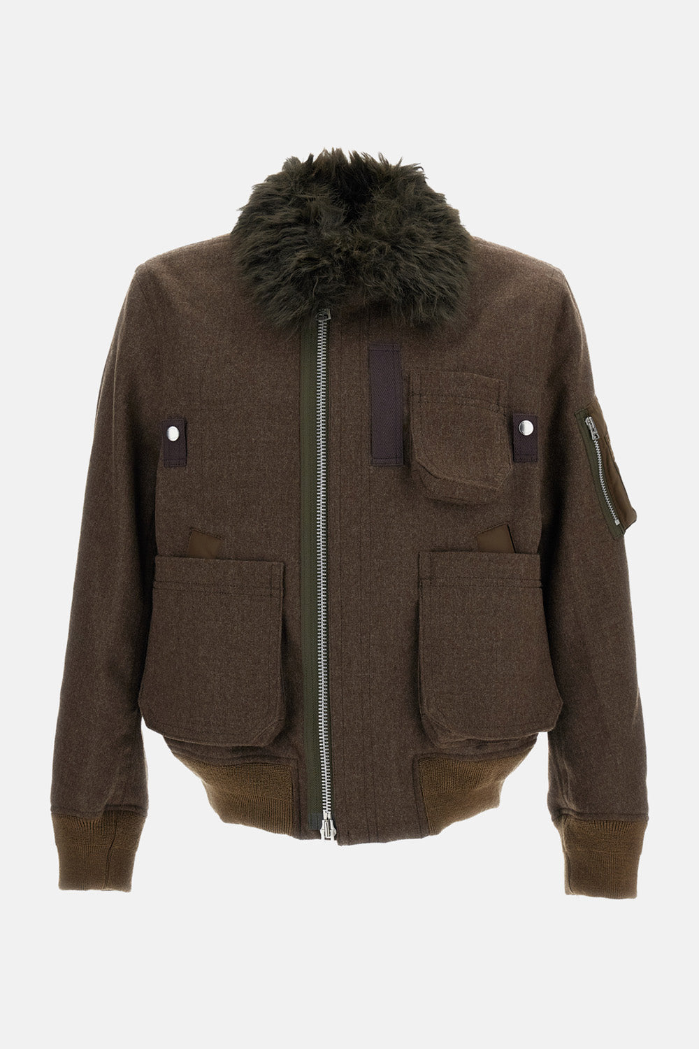 Sacai Men Wool Melton Jacket SACAI