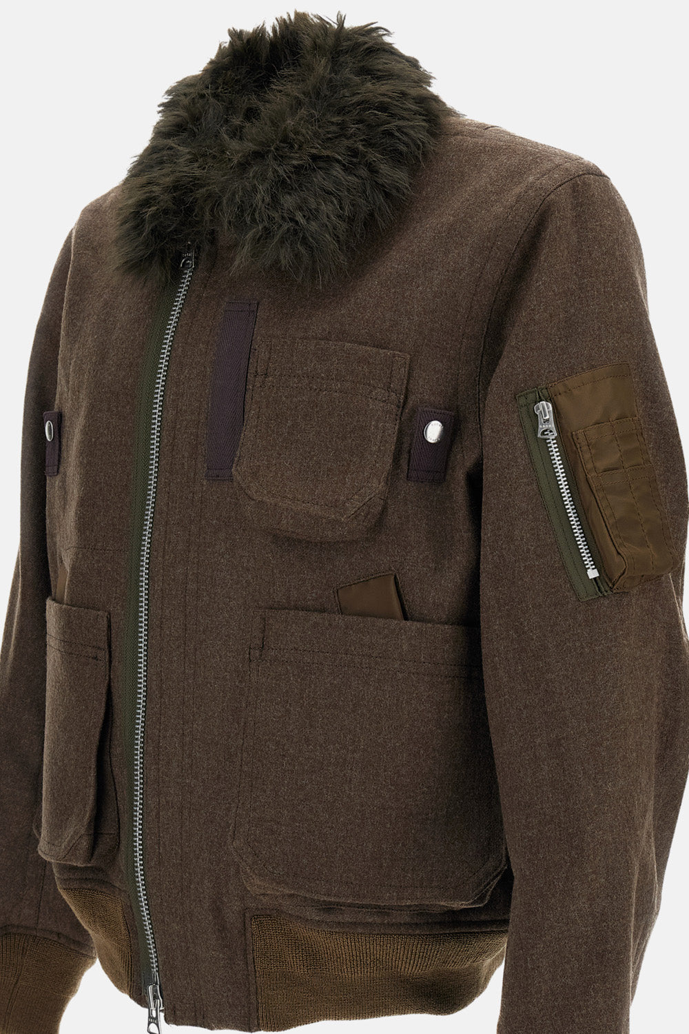 Sacai Men Wool Melton Jacket SACAI