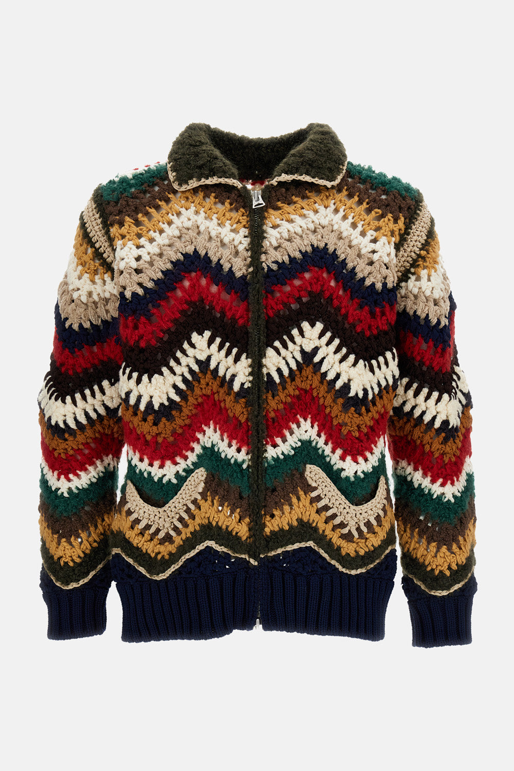 Sacai Men Mix Crochet Knit SACAI