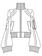 Sacai Women Wool Knit Blouson SACAI