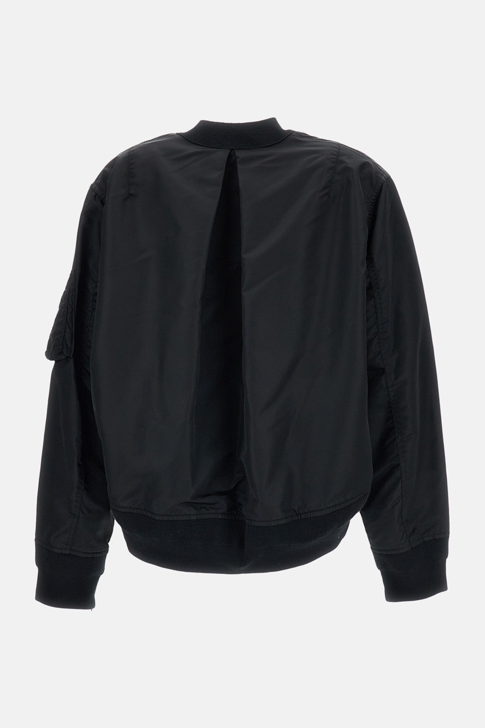 Sacai Women Nylon Twill X Cotton Knit Cardigan SACAI