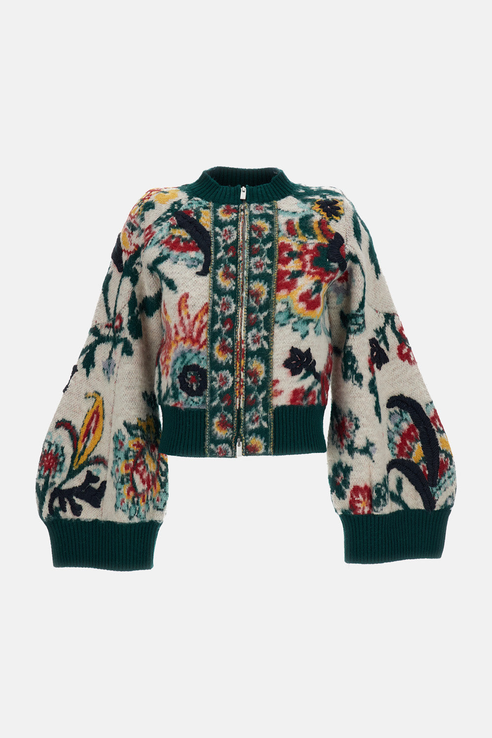 Sacai Women Floral Jacquard Knit Blouson SACAI