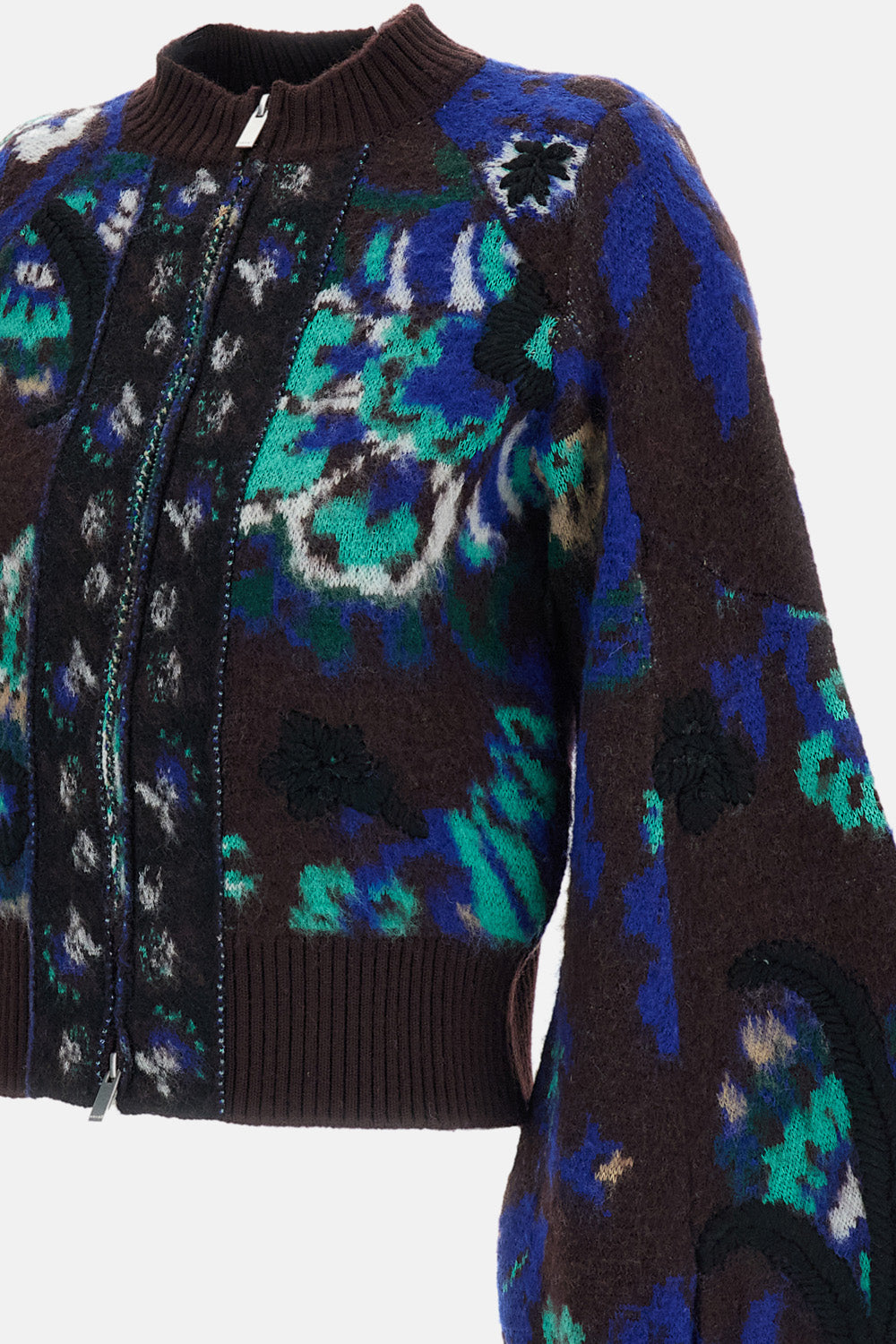 Sacai Women Floral Jacquard Knit Blouson SACAI