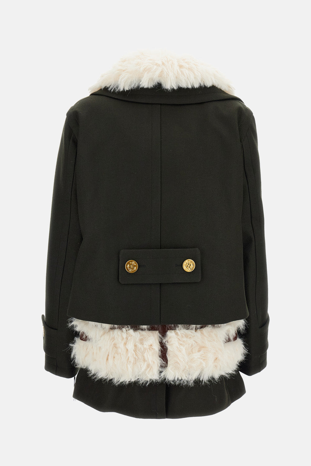 Sacai Women Wool Melton Coat SACAI