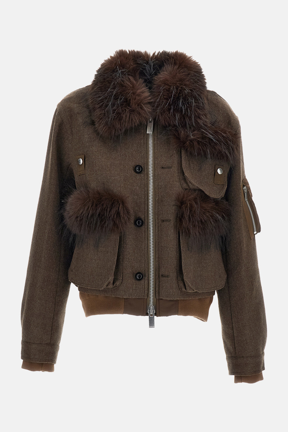 Sacai Women Wool Melton Blouson SACAI