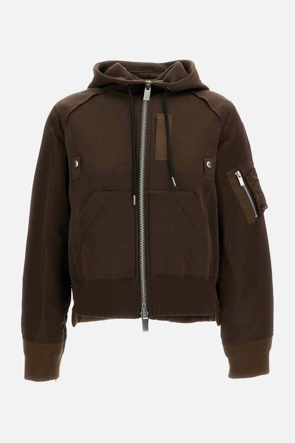 Sacai Women Sponge Sweat X Nylon Twill Hoodie SACAI