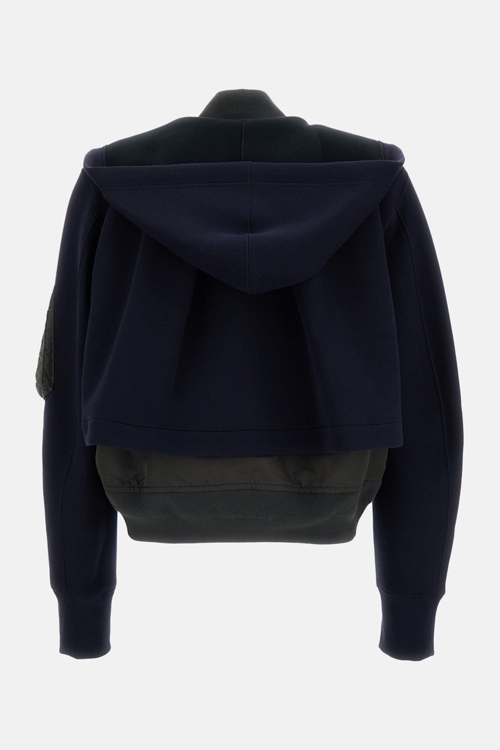 Sacai Women Bomber-Style Hooded Sweatshirt SACAI
