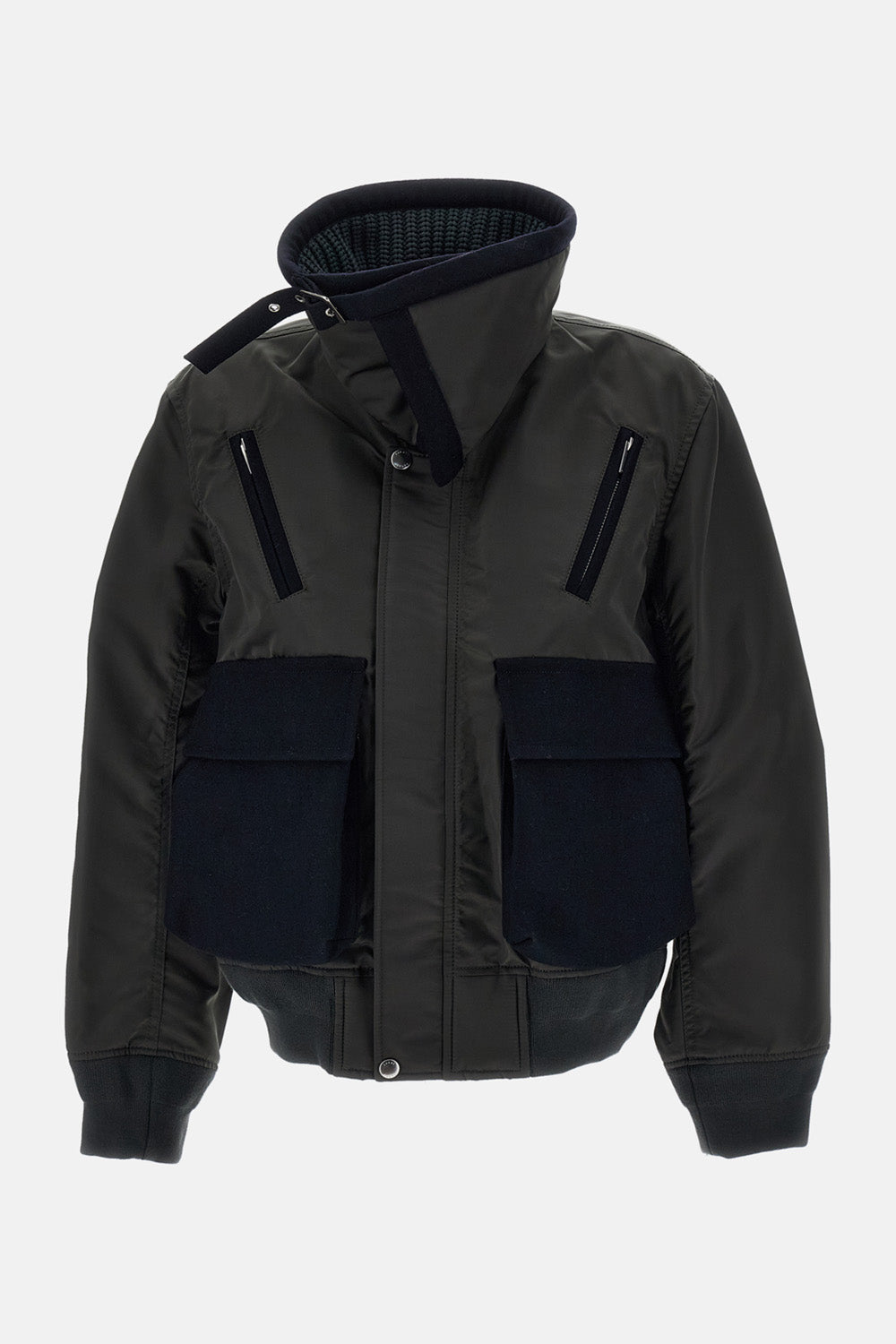 Sacai Women Nylon Twill X Wool Melton Blouson SACAI