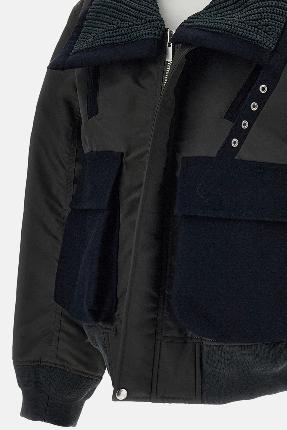 Sacai Women Nylon Twill X Wool Melton Blouson SACAI