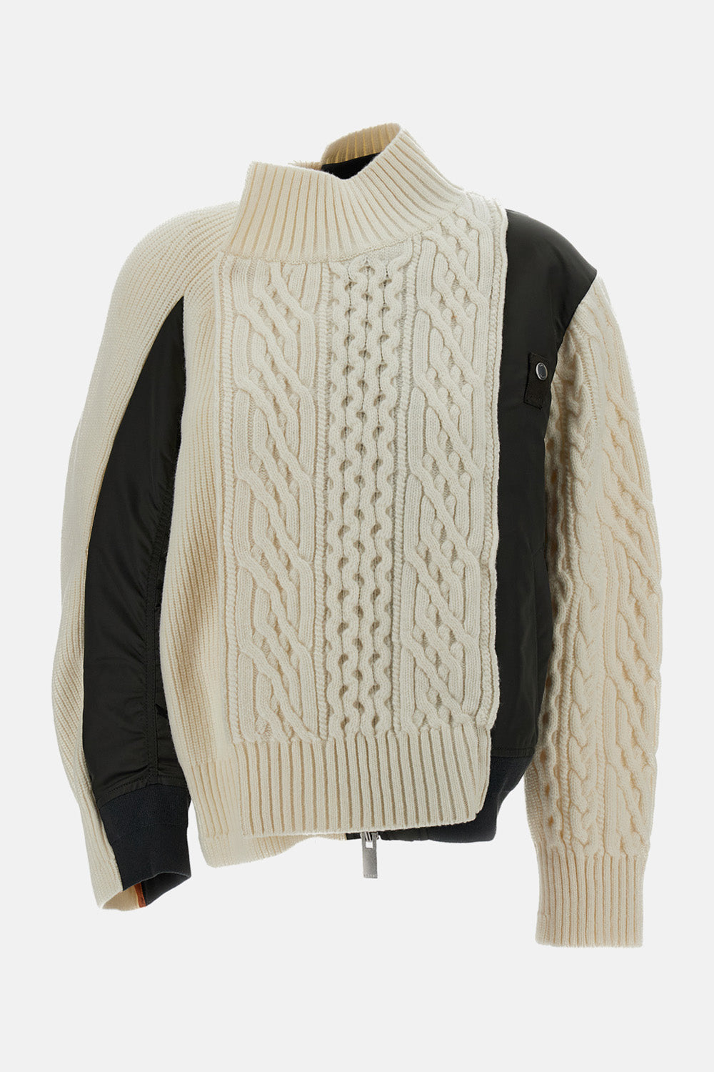 Sacai Women Nylon Twill X Wool Knit Blouson SACAI