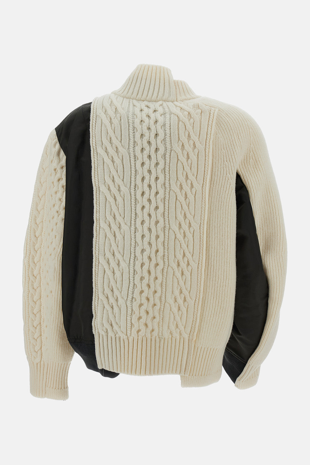 Sacai Women Nylon Twill X Wool Knit Blouson SACAI