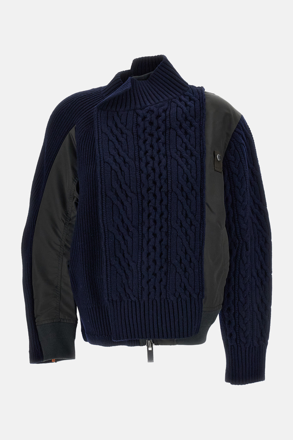 Sacai Women Nylon Twill X Wool Knit Blouson SACAI