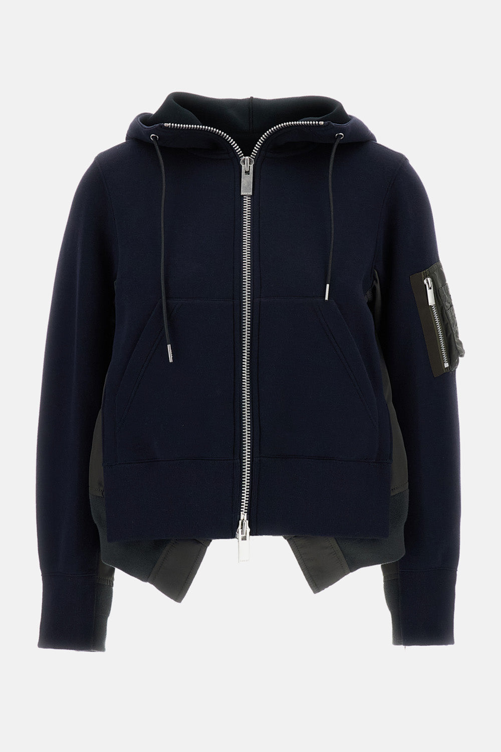 Sacai Women Sponge Sweat And Nylon Twill Hoodie SACAI