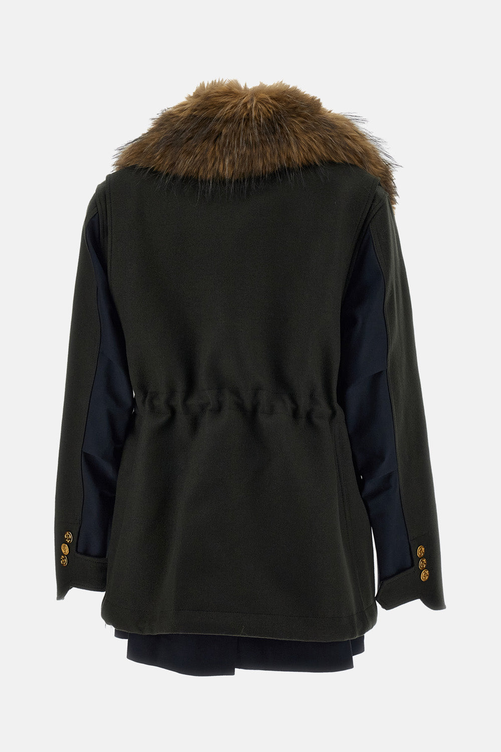 Sacai Women Wool Melton X Suiting Jacket SACAI