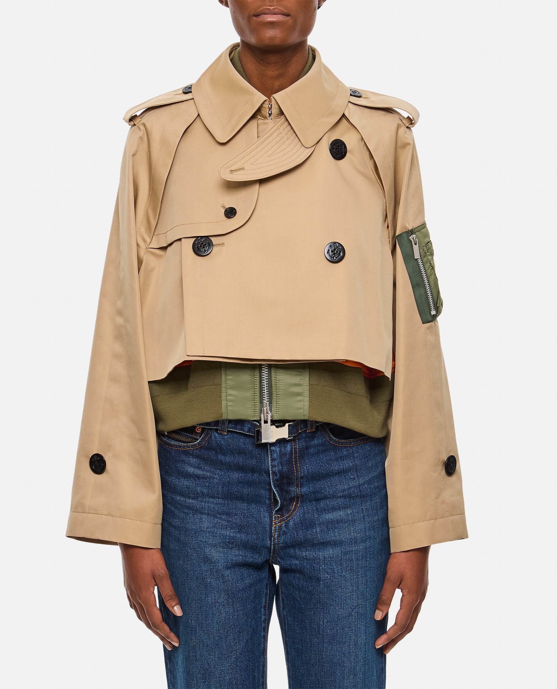 Sacai Women Cotton Gabardine X Nylon Twill Blouson SACAI