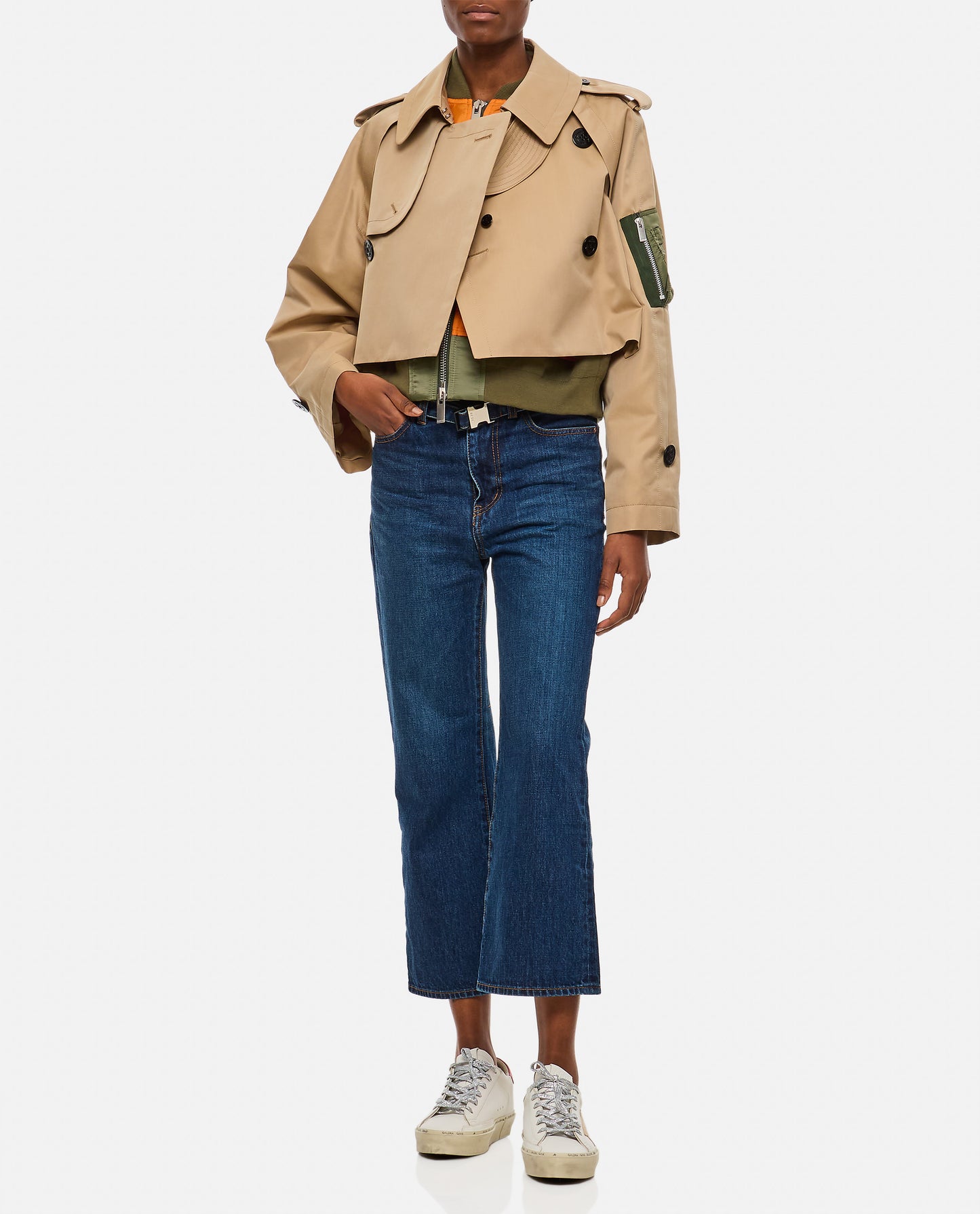 Sacai Women Cotton Gabardine X Nylon Twill Blouson SACAI