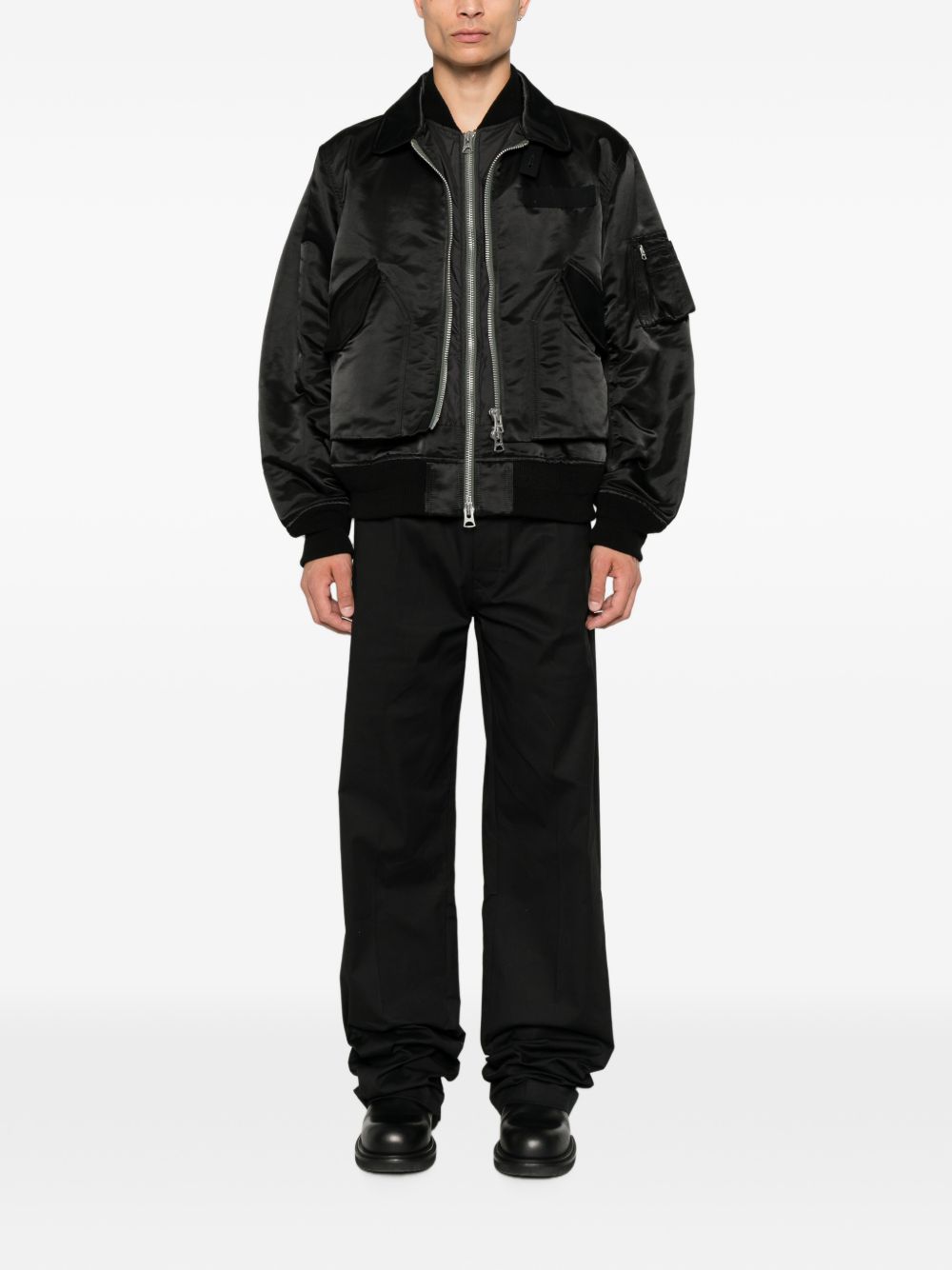 Sacai Men Cotton And Nylon Blouson Jacket SACAI